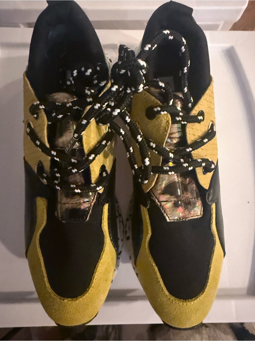 Steve Madden Yellow and Black Athletic Sneakers